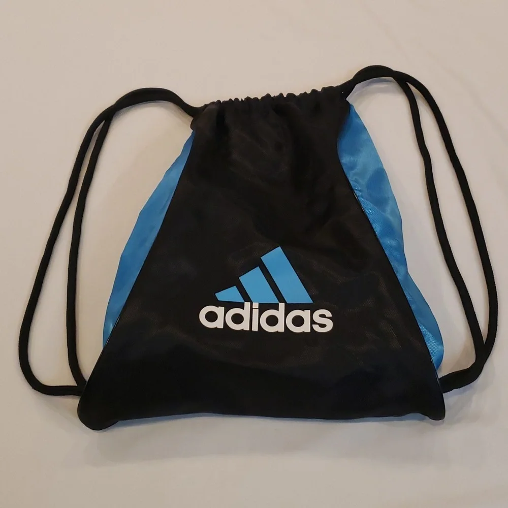 Adidas Drawstring Bag - Black & Blue Athletic Bag